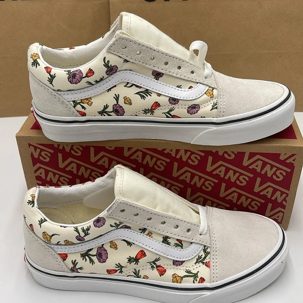 Vans WMNS Floral Canvas Sneakers Old Skool Poppy Floral Cream VNA5KRSCRM